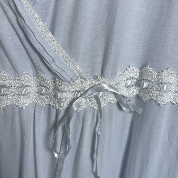 Eileen West Light Blue Cotton Blend Nightgown Size 2X - Picture 4 of 6